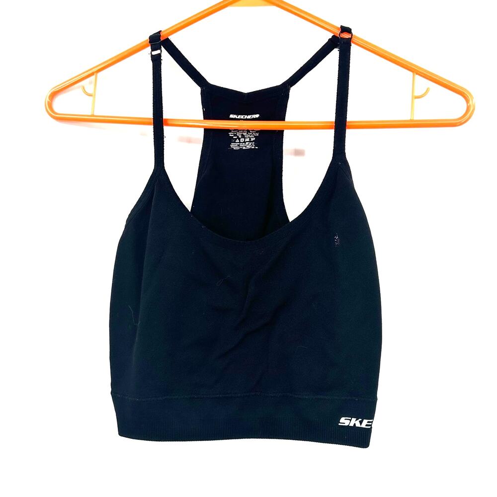 Skechers Size XL Sports Bra Black Athleticwear Running Jogging Gym Exercise
